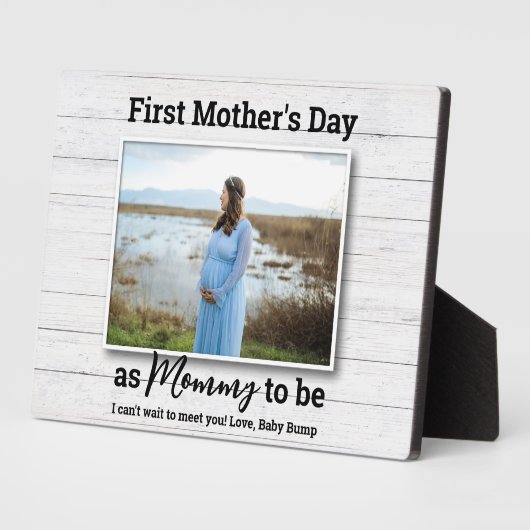 母になるほど早く妊娠した妻になる母 フォトプラーク (側面)
