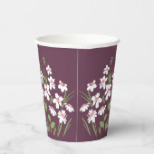 母になるデイジーフローラベビーシャワー新生児紫 紙コップ (右)