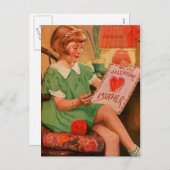 母にバレンタイン シーズンポストカード (正面/裏面)