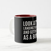 母に上陸して私をボンにする君を見ろ ツートーンマグカップ (正面左)