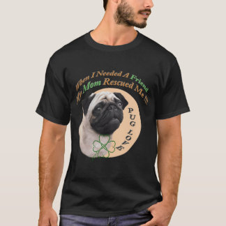 母に助けられたパグ Tシャツ
