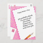 母に宛てた手紙 ポストカード (正面/裏面)