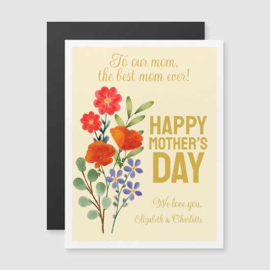 母に幸せな母の日ワイルドフラワー (正面/裏面)