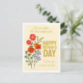 母に幸せな母の日ワイルドフラワー シーズンポストカード (スタンド正面)