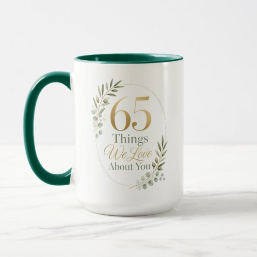母に捧ぐ65の愛 マグカップ (左)