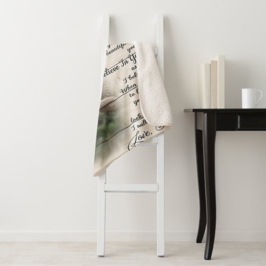 母に私の娘の手紙、女の子の誕生日ギフト シェルパブランケット (インサイチュ)