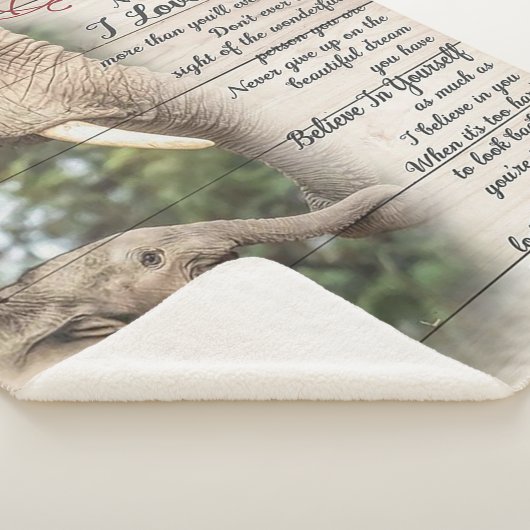 母に私の娘の手紙、女の子の誕生日ギフト シェルパブランケット (3/4)