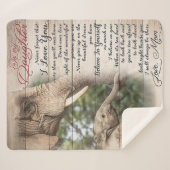 母に私の娘の手紙、女の子の誕生日ギフト シェルパブランケット (正面(横))