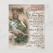 母に私の娘の手紙、女の子の誕生日ギフト チラシ (正面)