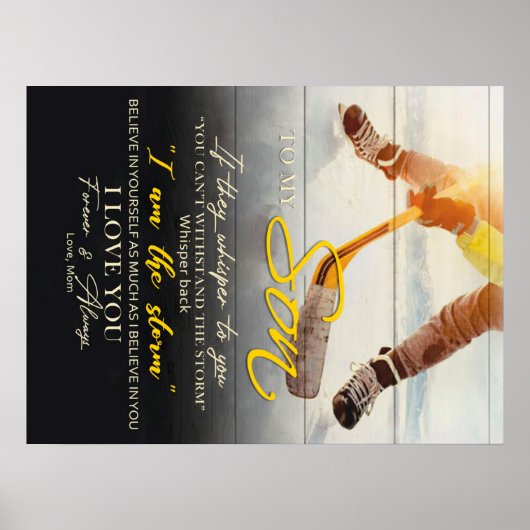 母に私の息子ギフト、息子の誕生日ギフトアイディア ポスター (正面)