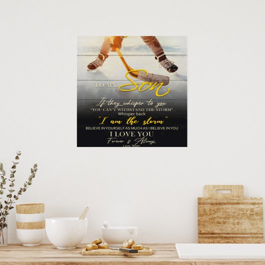 母に私の息子ギフト、息子の誕生日ギフトアイディア ポスター (キッチン)