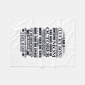 母に育てられたラッキー素晴らし息子 フリースブランケット (正面(横))