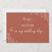 母に草花サンキューカード 招待状 (正面)