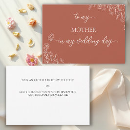 母に草花サンキューカード 招待状