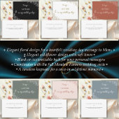 母に草花サンキューカード 招待状