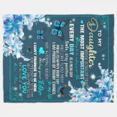 母に贈り物、娘と母に、蝶々好き フリースブランケット (正面(横))