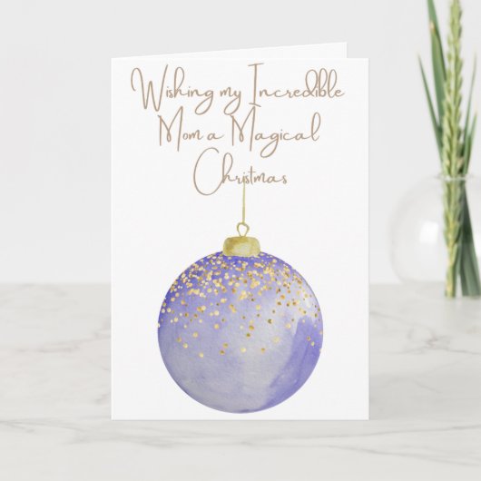 母に魔法のクリスマスを祈る シーズンカード (正面)