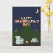 母のおばあちゃんの日帰りカード カード (黄色い花)