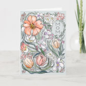 母のお気に入りの色の母の日 カード (正面)