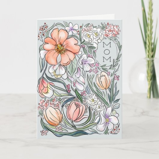 母のお気に入りの色の母の日 カード (正面)