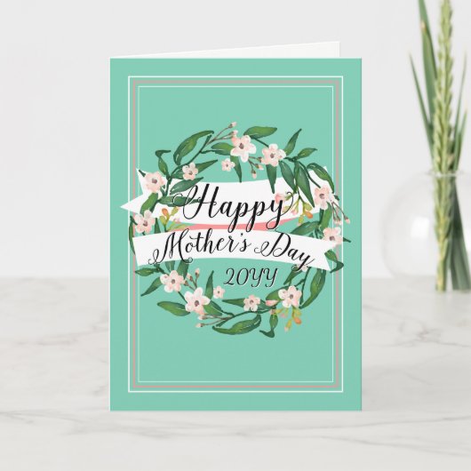 母のお気に入りの色の母の日 カード (正面)