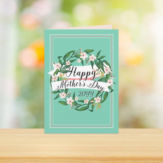 母のお気に入りの色の母の日 カード