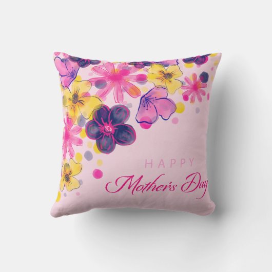 母のお気に入りの色の母の日 クッション (裏面)
