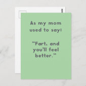 母のことわざ：ファルトと良い感じおもしろい ポストカード (正面/裏面)