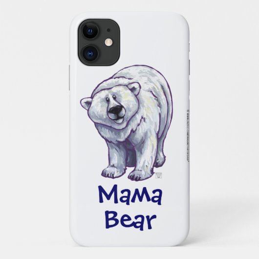 母のために可愛いホッキョクグマケースメイトiPhoneケース Case-Mate iPhoneケース (裏面)