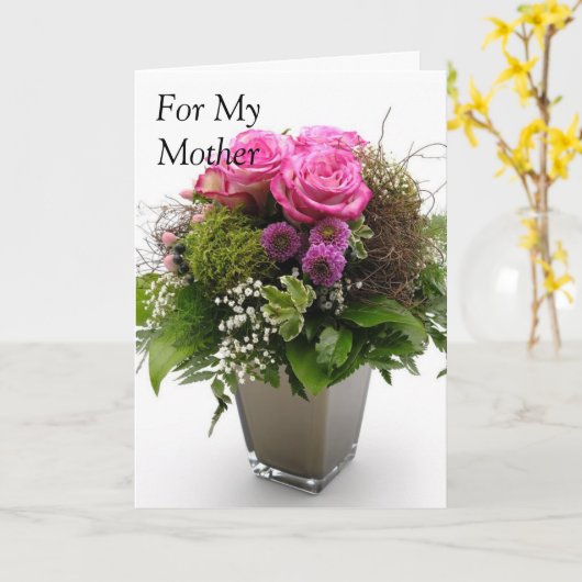 母のために。 カード (黄色い花)