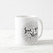 母のためのお母さんのクリスマスのマグ愛して下さい コーヒーマグカップ (正面右)