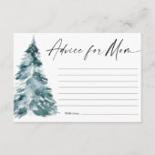 母のためのアドバイスクリスマスツリー赤ちゃんシャワー エンクロージャーカード (正面)