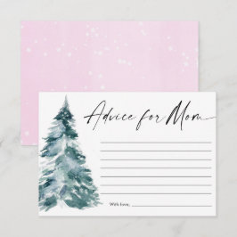 母のためのアドバイスクリスマスツリー赤ちゃんシャワー エンクロージャーカード
