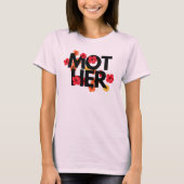 母のためのアロハビーブス:熱帯ハイビスカス Tシャツ (正面)