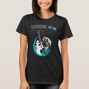 母のためのクールな釣りアート 女性 釣り人 釣り針 Tシャツ