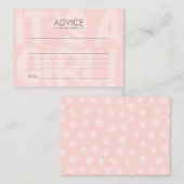 母のためのグラフィティピンク赤ちゃんシャワーアドバイスカード アドバイスカード (正面/裏面)