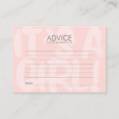 母のためのグラフィティピンク赤ちゃんシャワーアドバイスカード アドバイスカード (正面)