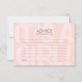 母のためのグラフィティピンク赤ちゃんシャワーアドバイスカード 招待状 (正面)