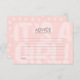 母のためのグラフィティピンク赤ちゃんシャワーアドバイスカード 招待状