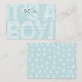 母のためのグラフィティブルーベビーシャワーアドバイスカード アドバイスカード (正面/裏面)