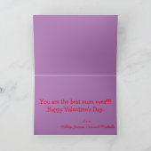 母のためのサファリバレンタイン カード (内部)