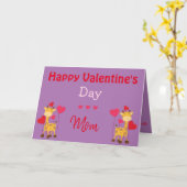 母のためのサファリバレンタイン カード (黄色い花)