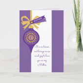 母のためのジェムストーン&オーナメントクリスマスカード シーズンカード (正面)