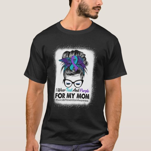 母のためのテール+パープル 自殺予防啓発活動 Tシャツ (正面)