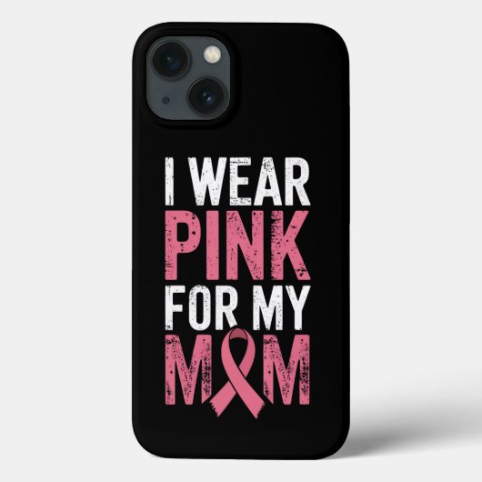 母のためのピンクリボン運動 ピンクの服を着て乳がん撲滅を Case-Mate iPhoneケース (裏面)