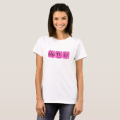 母のためのピンク周期表 Tシャツ (正面フル)
