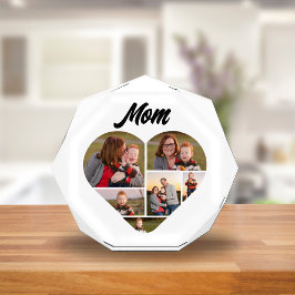 母のための時代を超えた家族のコラージュのギフト フォトブロック