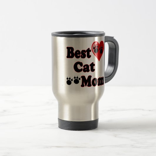 母のための最も最高のな猫のお母さんの商品 トラベルマグ (正面右)
