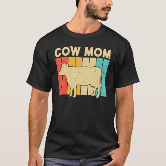 母のための牛 母牛 農家 酪農 Tシャツ (正面)