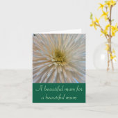 母のための白い菊のグリーティングカード カード (黄色い花)